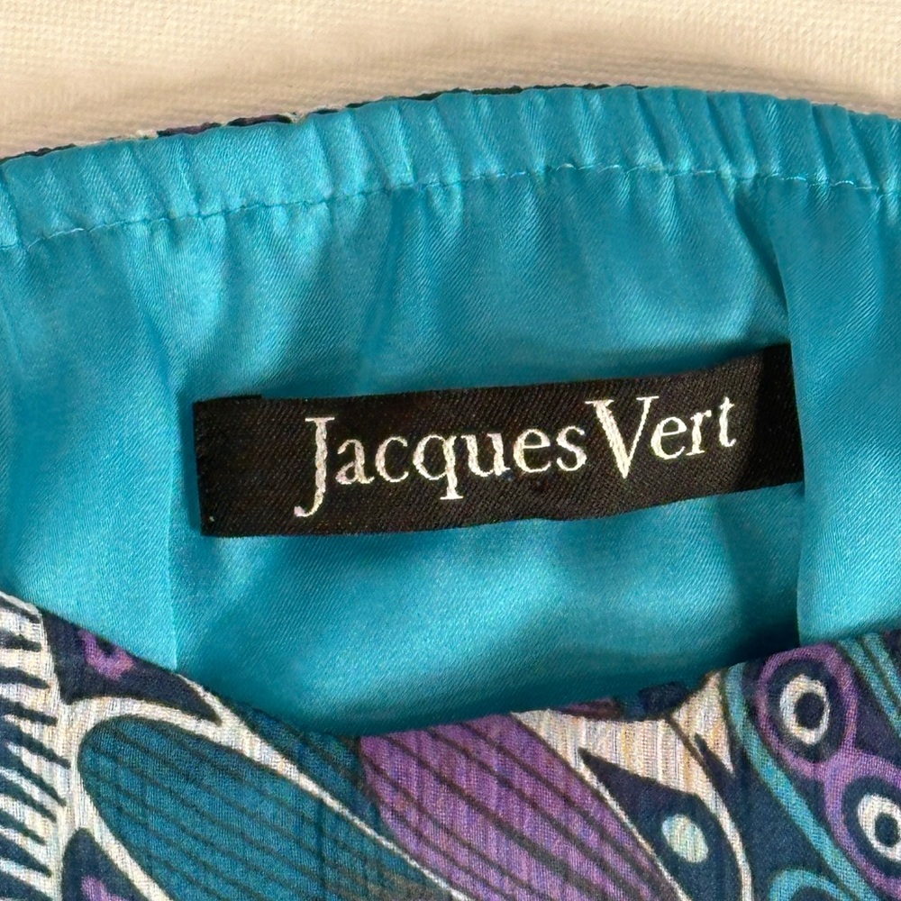 Jacques Vert Maxi Dress, Joyous Aqua Purple Butterfly Wing Print, 16UK 42 EUR